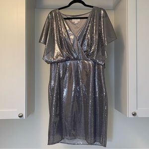 Jessica Simpson Silver Sequin Dress